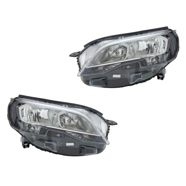 Headlight Set 12 V W5W PY21W H7/H1 halogen HELLA for PEUGEOT EXPERT and others