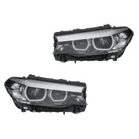 Headlight Set left right 12 V LED HELLA for BMW 5 Series...