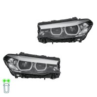 Headlight Set left right 12 V LED HELLA for BMW 5 Series...