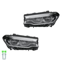Headlight Set left right 12 V LED HELLA for BMW 5 Series...