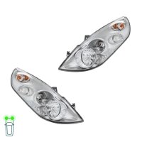 Headlight Set 12 V W5W PY21W H7/H1 Halogen FF HELLA for...
