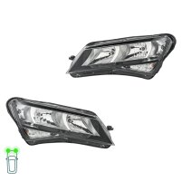 Headlight Set 12 V PW24W PWY24W H7/H7 FF Halogen HELLA...