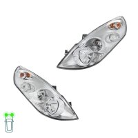 Headlight Set 12 V PY21W H7/H1 W5W FF Halogen HELLA for...