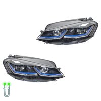 Headlight Set left right LED HELLA suitable for e.g. VW GOLF