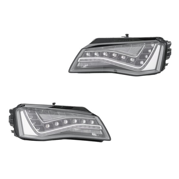 Headlight Set left right 12 V LED HELLA suitable for AUDI A8