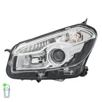 Headlight Set left right 12 V D1S/H7 W5W PY21W Xenon HELLA for NISSAN QASHQAI