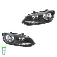 Headlight Set 12 V W5W PY21W H7/H7 FF Halogen HELLA for...