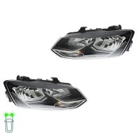Headlight Set 12 V H7/H7 WY21W W5W Halogen FF HELLA for...
