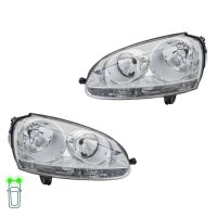 Headlight Set left right 12 V W5W PY21W H7/H7 Halogen...