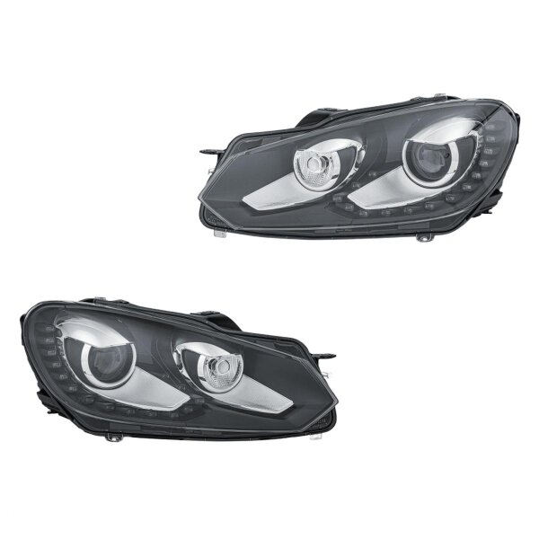 Headlight Set 12 V LED D1S PY21W W5W Bi-Xenon HELLA for e.g. VW GOLF