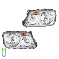 Headlight Set left right 24 V W5W PY21W H7/H1 Halogen FF...