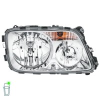 Headlight Set left right 24 V W5W PY21W H7/H1 Halogen FF HELLA for MB ACTROS