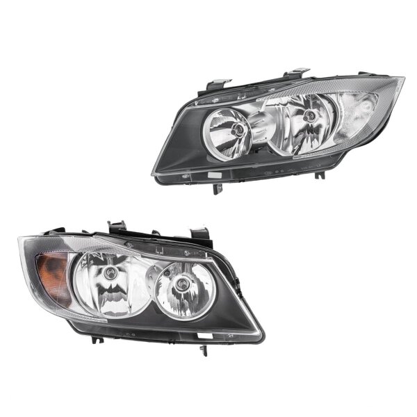Headlight Set left right 12 V H7/H7 PY21W W5W Halogen HELLA for e.g. BMW 3