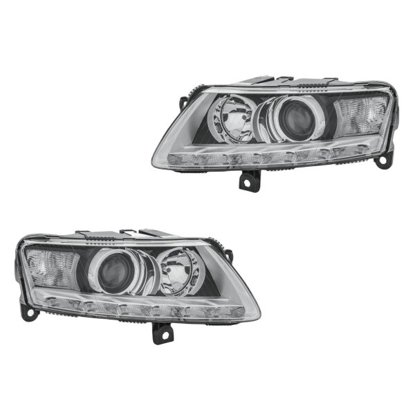Headlight Set left right 12 V PY21W D3S/H7 Bi-Xenon HELLA for e.g. AUDI A6