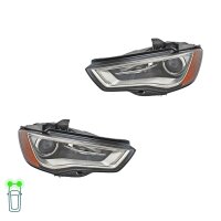 Headlight Set left right 12 V LED D3S PSY24W Bi-Xenon...