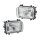 Headlight Set left right 24 V H4 W5W Halogen HELLA for e.g. DAF 85
