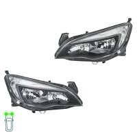 Headlight Set 12 V H7/H7 W21/5W Halogen FF HELLA for e.g....