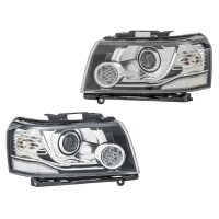 Headlight Set 12 V HB3 PY21W LED halogen HELLA for LAND...