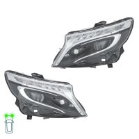Headlight Set left right LED HELLA for MERCEDES-BENZ VITO...