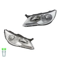 Headlight Set left right 12 V H7/H7 W5W PY21W Halogen FF...