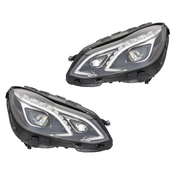 Headlight Set left right 12 V LED HELLA for e.g. MERCEDES-BENZ E-CLASS