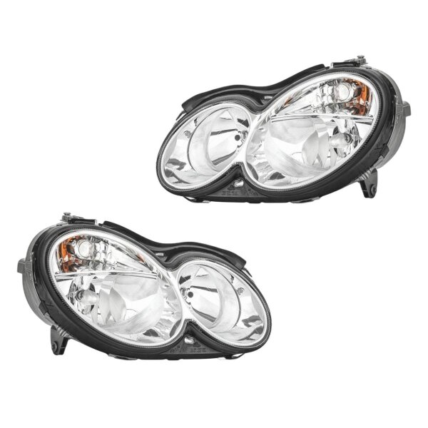 Headlight Set left right 12 V PY21W H7/H7 W5W Halogen HELLA for e.g. MB CLK