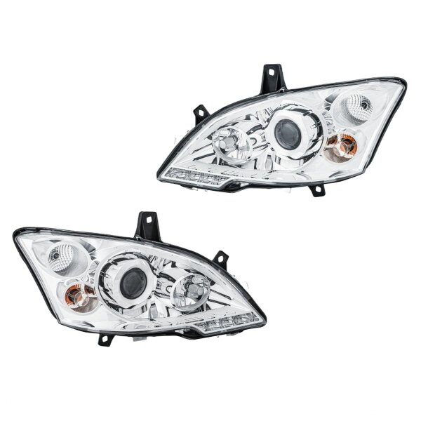 Headlight Set 12 V W5W D1S/H7 PY21W Bi-Xenon HELLA for e.g. MB VITO