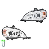 Headlight Set 12 V D2S/H7 W5W PY21W Bi-Xenon Halogen...