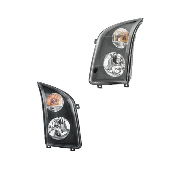 Headlight Set 12 V W5W PY21W H7/H7 FF Halogen HELLA for e.g. VW CRAFTER