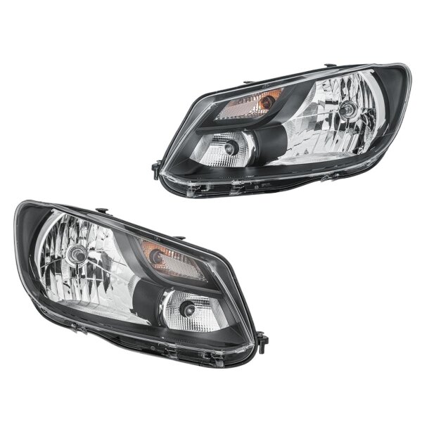 Hauptscheinwerfer-Set links rechts 12 V H4 PY21W P21W FF HELLA für u.a. VW CADDY