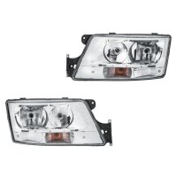 Headlight Set left right 24 V H7/H7 PY21W Halogen HELLA...