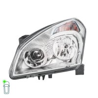 Headlight Set 12 V H7/H7 W5W PY21W Halogen HELLA for NISSAN QASHQAI