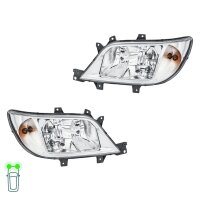 Headlight Set 12 V W5W PY21W H7/H3/H7 halogen HELLA for...