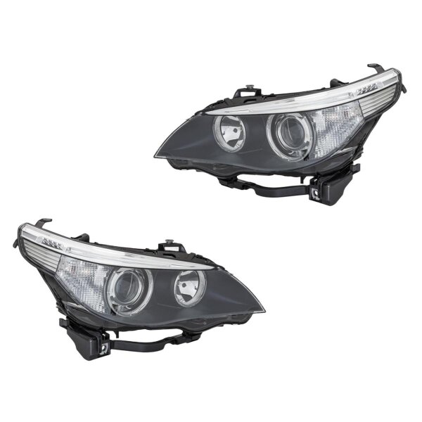 Headlight Set 12 V H10W PY21W D2S/H7 halogen bi-xenon HELLA for BMW 5 Series