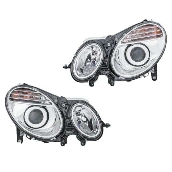 Headlight Set 12 V H7/H7 W5W PY21W Halogen HELLA for e.g. MB E-CLASS