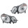 Headlight Set 12 V H7/H7 W5W PY21W Halogen HELLA for e.g. MB E-CLASS
