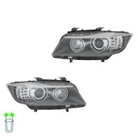 Headlight Set left right 12 V LED H8 D1S/H3 bi-xenon...