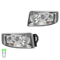 Headlight Set 24 V PY21W W5W H7/H1/H3 Halogen HELLA for...
