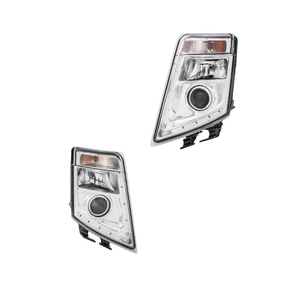 Hauptscheinwerfer-Set 24 V D2S/H7 PY21W LED Bi-Xenon HELLA für u.a. VOLVO FM