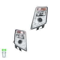 Headlight Set 24 V LED PY21W H7/H7 halogen DE HELLA for...