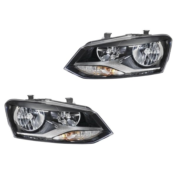 Headlight Set left right 12 V H7/H7 PY21W W5W Halogen HELLA for e.g. VW POLO