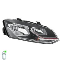 Headlight Set left right 12 V H7/H7 WY21W W5W FF Halogen HELLA for VW POLO