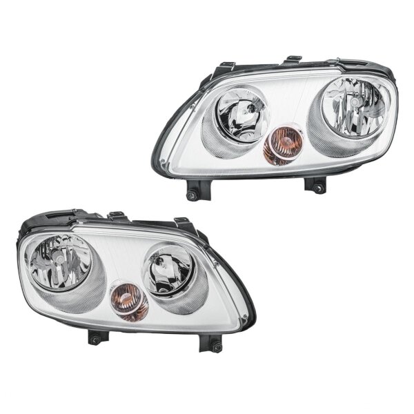 Headlight Set 12 V H7/H1 PY21W W5W Halogen HELLA for e.g. VW TOURAN