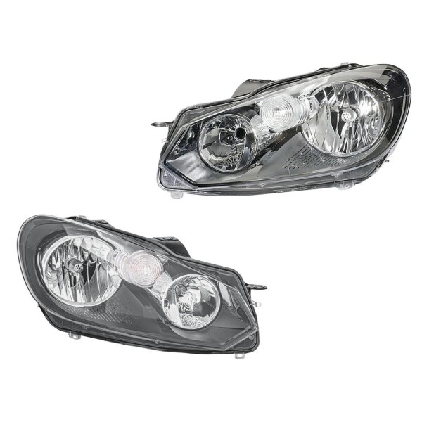 Headlight Set 12 V W5W H7 H15 PSY24W Halogen FF HELLA for e.g. VW GOLF