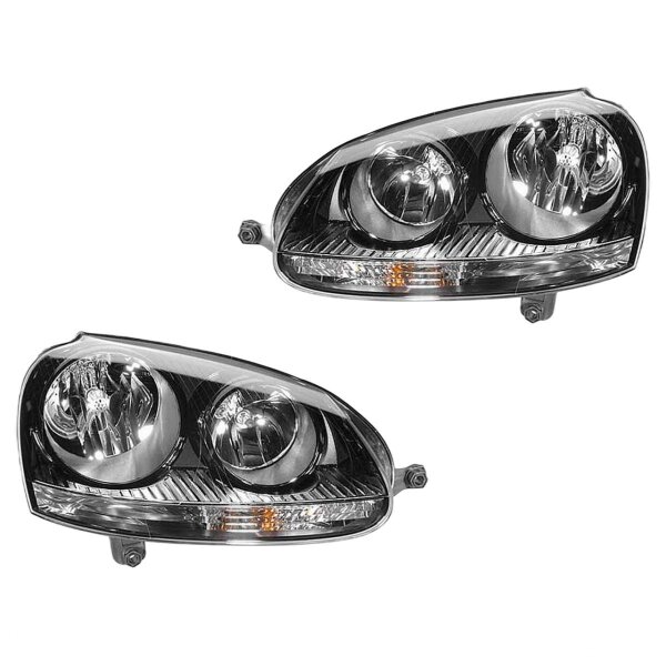 Headlight Set left right 12 V H7/H7 W5W PY21W Halogen HELLA for e.g. VW GOLF