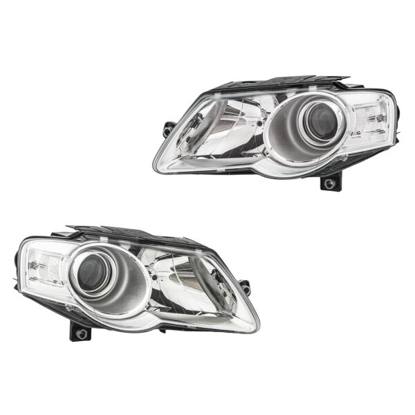 Headlight Set 12 V H7/H7 W5W FF Halogen DE HELLA for e.g. VW PASSAT
