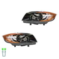 Headlight Set left right 12 V PY21W D1S/H7 Bi-Xenon HELLA...