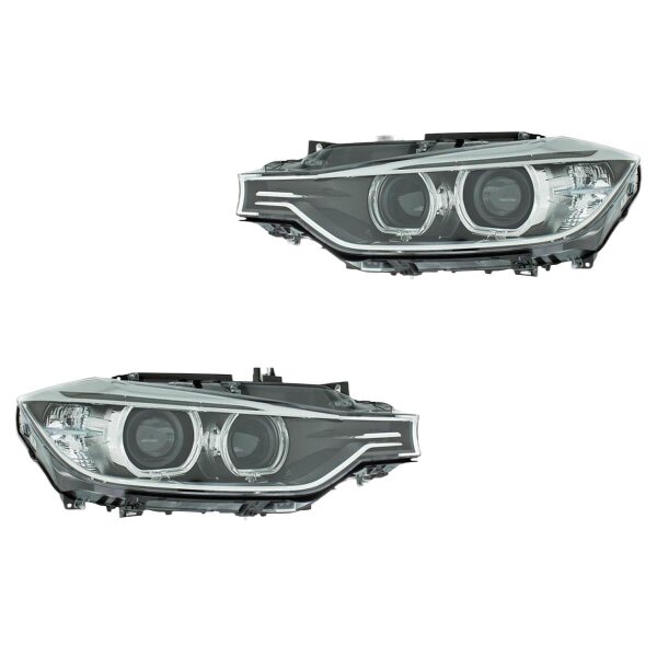Headlight Set left right 12 V PY21W D1S LED bi-xenon HELLA for BMW 3 Series