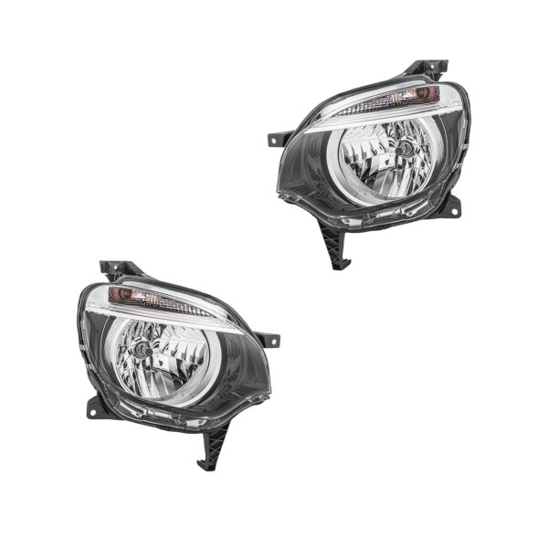Headlight Set left right 12 V PY21W H4 Halogen HELLA for RENAULT TWINGO