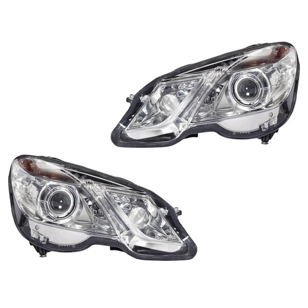 Headlight Set 12 V LED D1S/H7 halogen bi-xenon HELLA suitable for e.g. MB